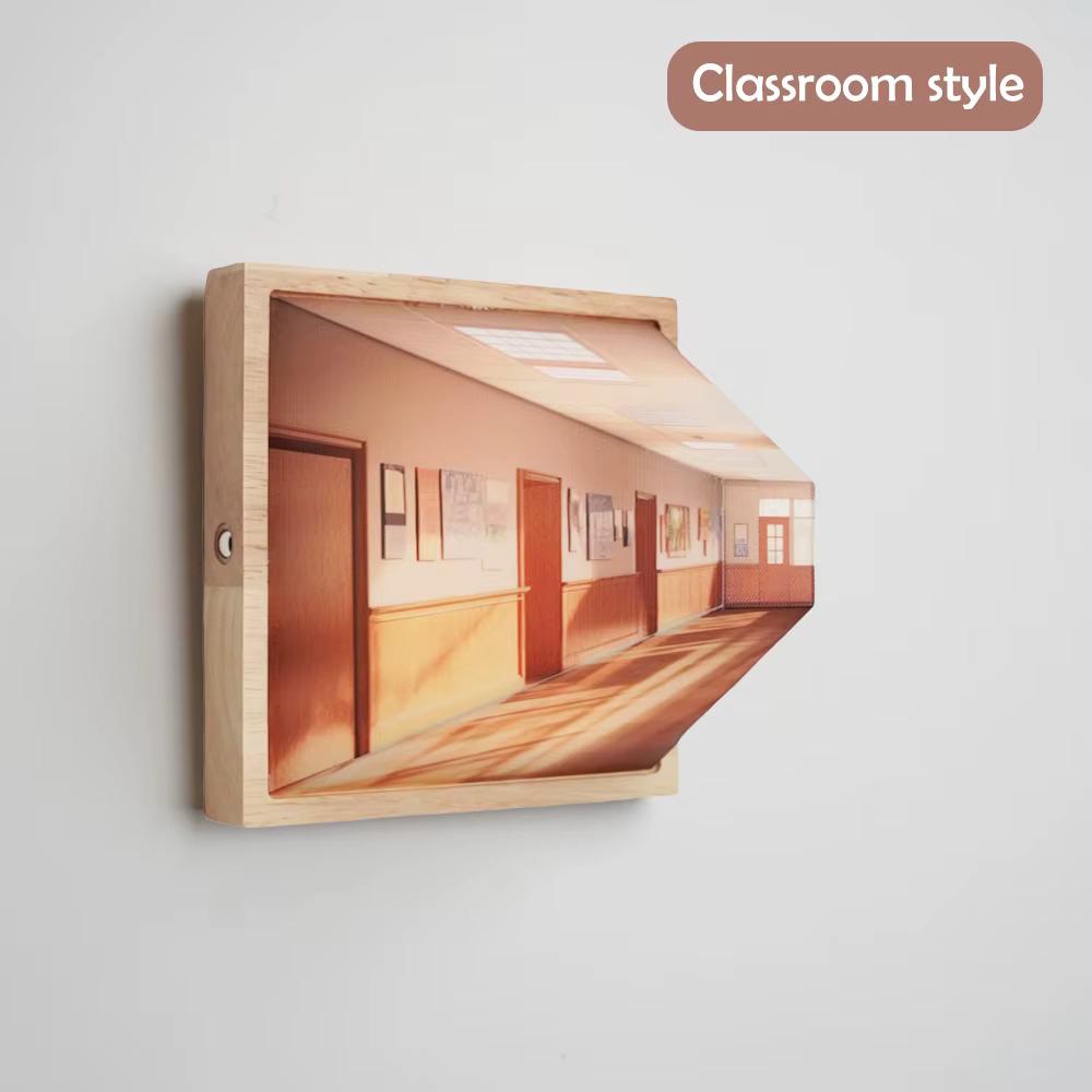 D5 Creative Novelty 3D Lamp Naked Eye Visual Night Light Optical Art Atmosphere Wall Lamp Wall-Mounted Painting Light Kids Gift