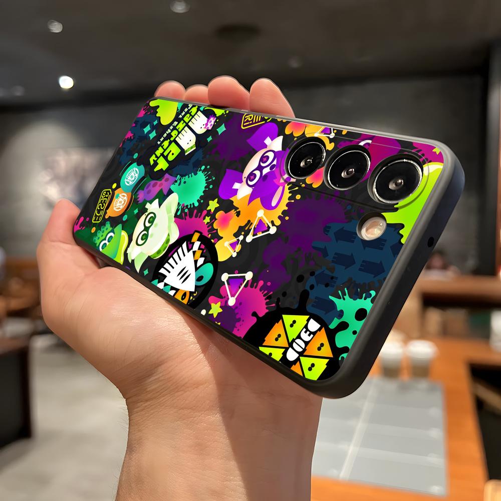 Game S-Splatoon 3 Phone Case For Samsung A56 A36 A26 A16 A15 A25 A35 A55 A14 A34 A24 A54 Black Soft Shell