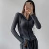 Уличная одежда на молнии, большие футболки, женские винтажные сексуальные однотонные кардиганы с капюшоном, укороченные топы с длинными рукавами, спортивный костюм