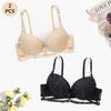 2Pcs Simple Solid Floral Lace Underwire Bra Cross Strap Padded Underwear 36-42 B Cup Women's Lingerie