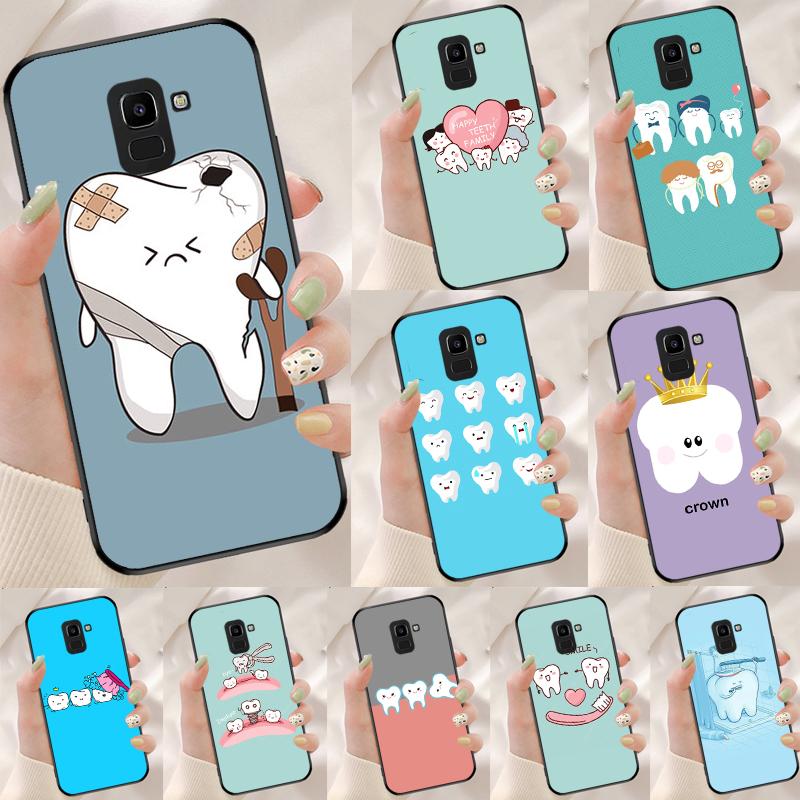 Мультяшный Стоматолог Зубы с Коронками Для Samsung Galaxy M31 M11 M23 M12 M13 M14 M15 M35 M55 M34 M54 M33 M53 M32 M52 M06 M16 Чехол