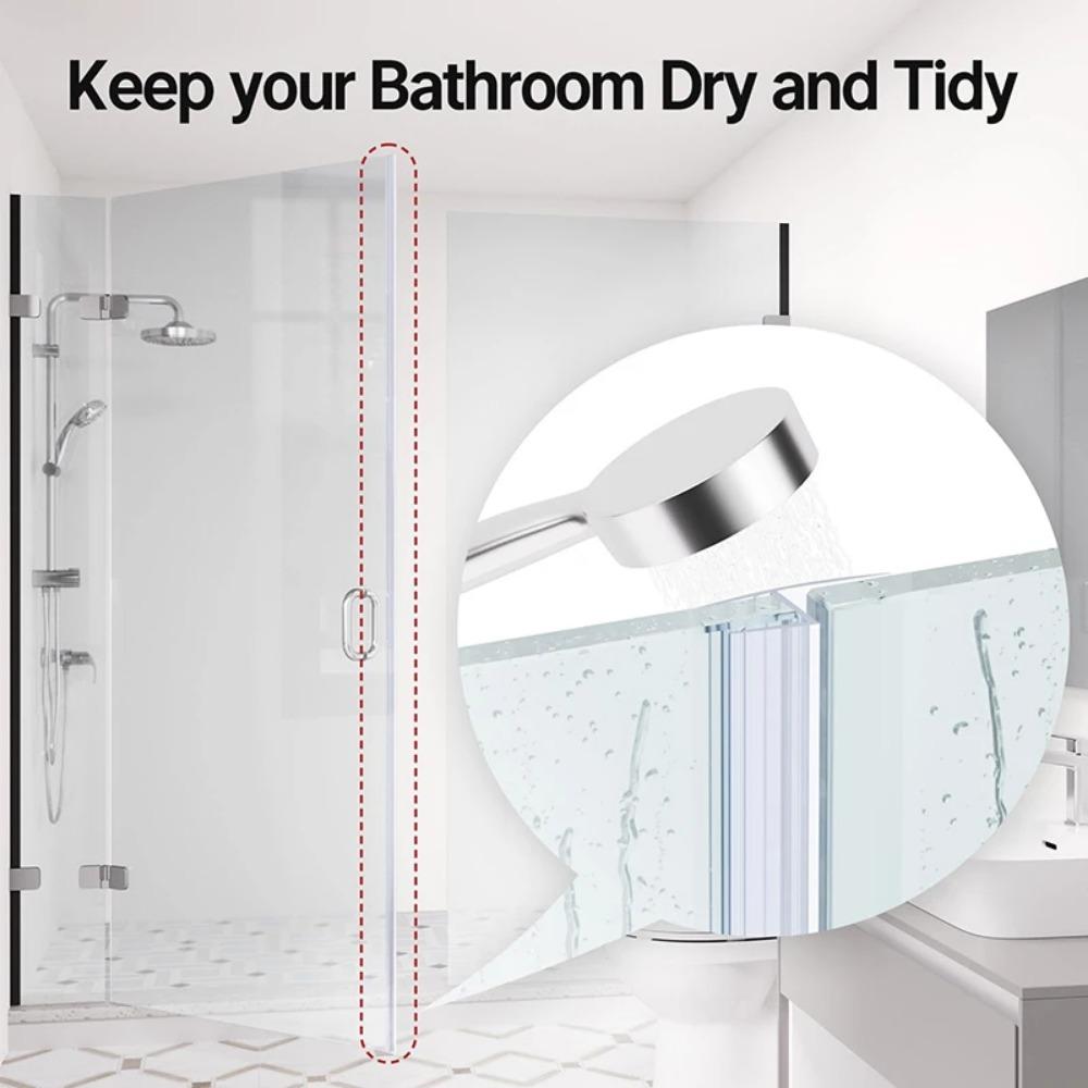 3M Уплотнительная лента для душевой стеклянной двери, Силиконовая мягкая щетка для душевой двери для остановки протечек, Бескаркасная уплотнительная лента