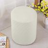 Round Stretch Ottoman Slipcovers Footrest Sofa Cover Foot Stool Covers White