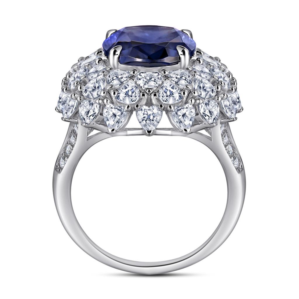 Lindon Classic 925 Sterling Silver Zircon Ring Ladies Jewelry Wedding Promise Party Gift