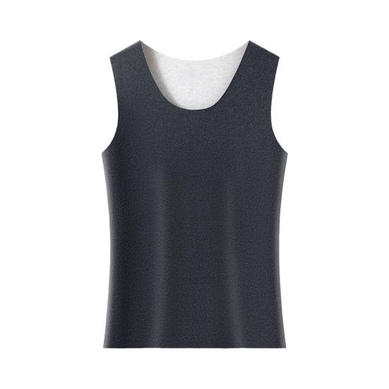 Men Thermal Vest Seamless Tailoring High Elasticity DE Velvet Sanding Technology Heat Generation Tank Tops