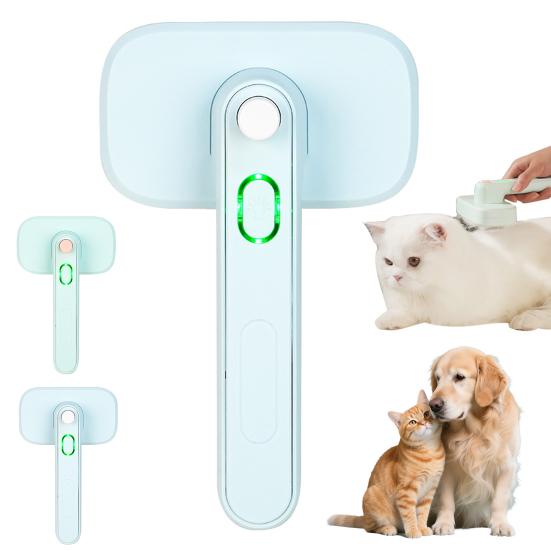 Ионная щетка для питомцев Расческа для шерсти питомцев с двойным ионным генератором Самоочищающаяся расческа для груминга Мягко распутывает