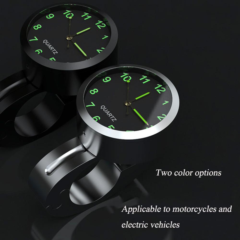 7/8" Universal Waterproof Motorcycle Handlebar Watch Bike Hand Grip Bar Mount Dial Clock For Scooter Bicycle Motor ATV