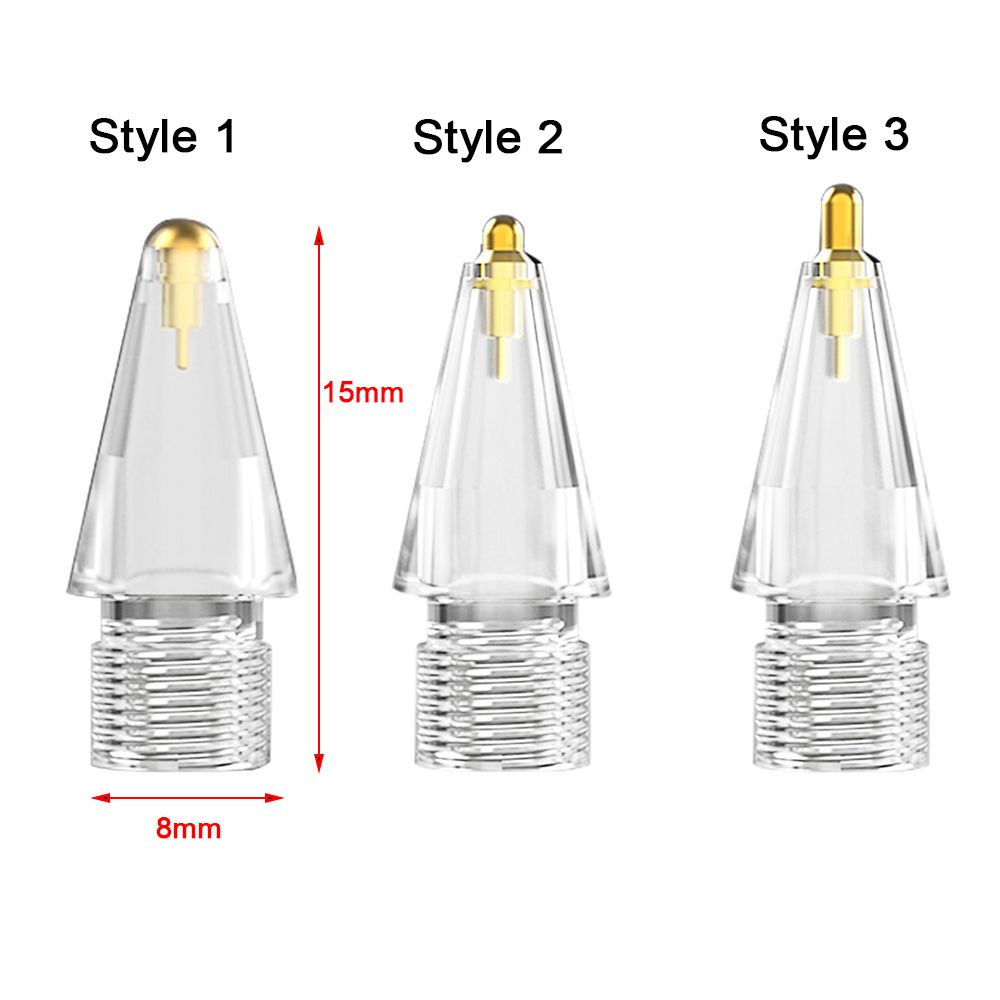 Ручка, совместимая с Apple Pencil Gen 1/2, запасной сменный наконечник для Apple Pencil, прозрачный наконечник