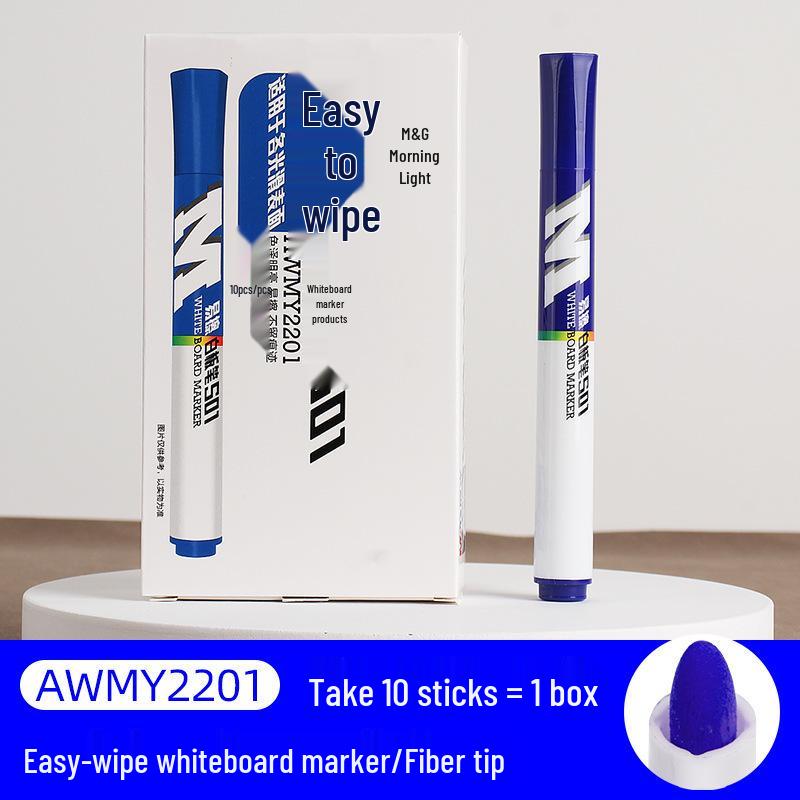 Маркеры для доски Qi Xin Easy Wipe - 2 мм, Черный и Красный, Стираемые, Большой объем для детского письма