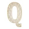 Large Wooden Letter - Q - Wood - Openwork - To Decorate - 24 Cm - Creative Hobbies