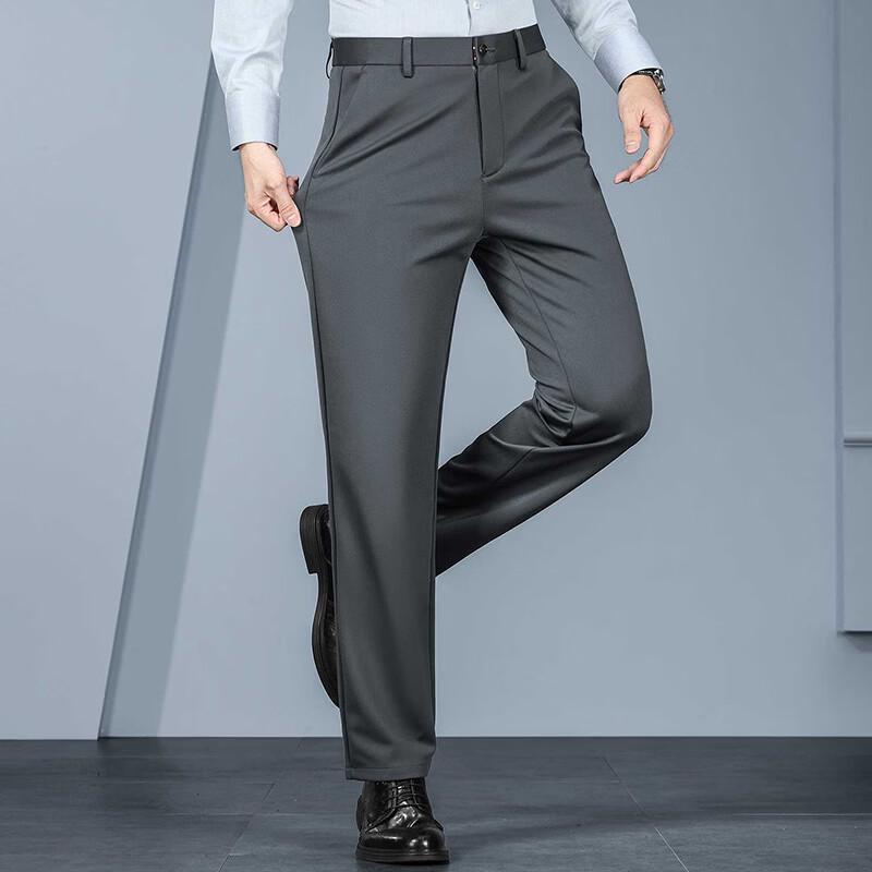 Мужские плотные эластичные брюки Fengxun в стиле business casual, прямые