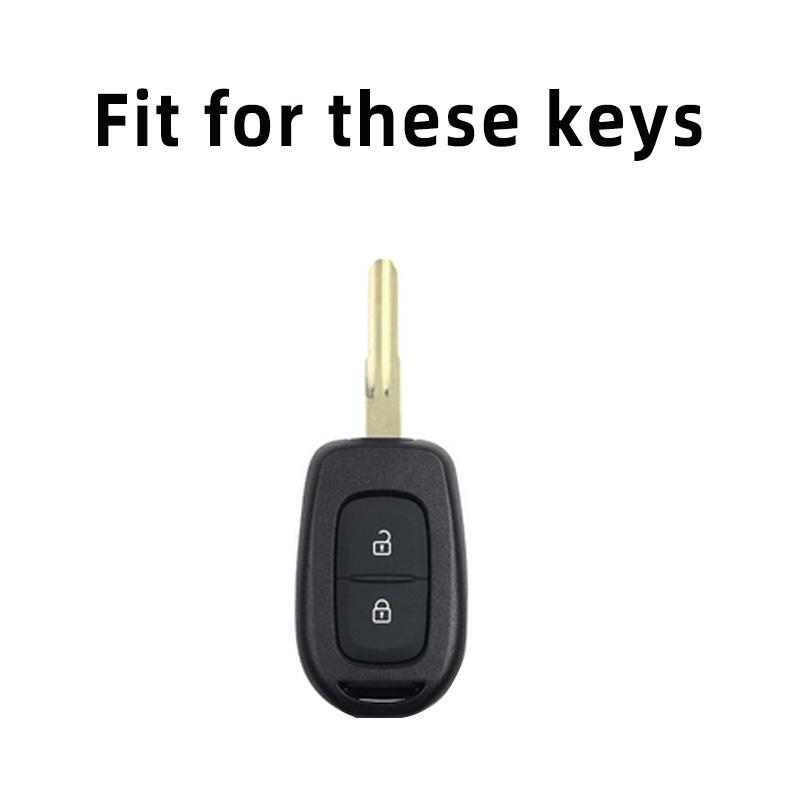 2 кнопки в виде ракушки, держатель для брелка, протектор для Renault Kwid Traffic, символ для Dacia Sandero Logan Duster 2016 2017 2018, чехол для автомобильного ключа из ТПУ