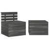 Day and Night - Day and Night Pallet Garden Furniture 2 Pieces Dark Gray Pine Wood