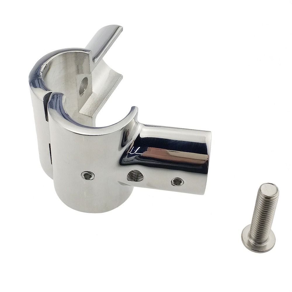 Corrosion Resistant Boat Hand Rail Fittings 90 Degree Stainless Steel Tee Marine Applications