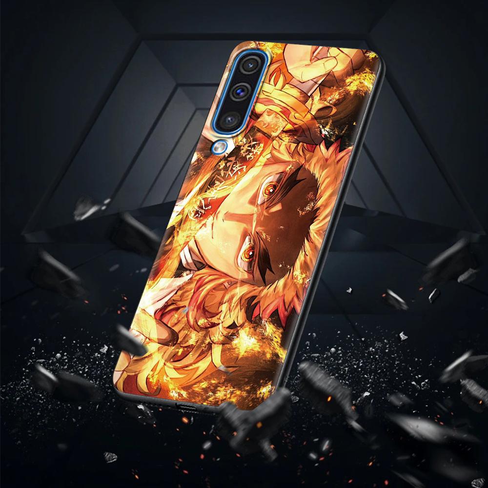 Чехол для Samsung Galaxy A50 A10 A70 A30 A20e A40 A20s A10s A10e A90 5G A80 A7 A9 с рисунком из аниме «Убийца демонов» из мягкого черного цвета
