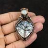 Tree Of Life Dendrite Opal Gemstone Pendant Copper Wire Wrapped Pendant Handmade Copper Jewelry Rainbow Moonstone Women Jewelry Gift For Her