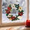 Christmas Tree Accessories Acrylic Garland Pendant, Double-sided Wreath Hanging Ornament, Lightweight Decorative Ornaments Decor with Lanyard