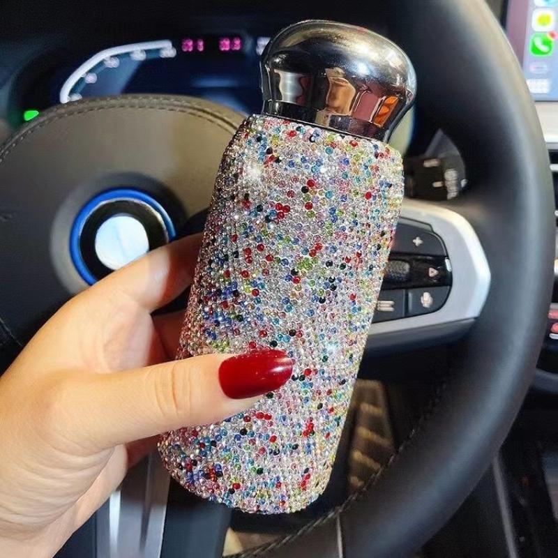 Мини-высокая красота женская термос кружка онлайн знаменитости ручной работы с инкрустацией бриллиантами автомобильная чашка для воды 304 карманная чашка из нержавеющей стали бутылка для воды
