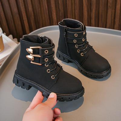 Весенне-осенние новые ботинки мартин на шнуровке с круглым носком, женские модные ботильоны на толстом каблуке с ремешком и боковой молнией