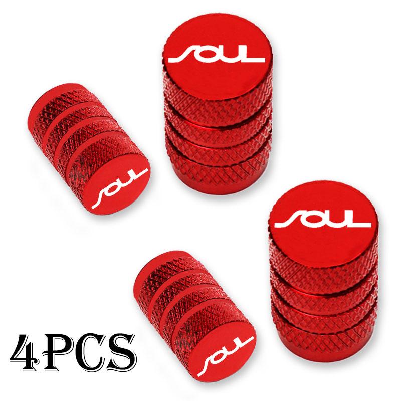 WXAH7 Car Wheel Tire Valve Caps Tyre Stem Covers Airdust Waterproof For KIA Soul Car Accessories