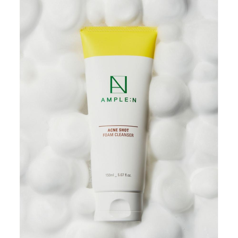 Amplen Acne Shot Очищающая пенка 150 мл + ампула 10 мл