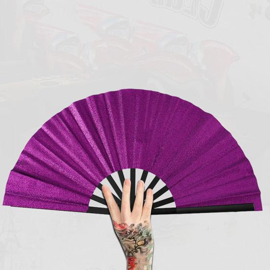 Yousheng Glitter Kung Fu Folding Fan Dance Performance Handheld Fan Portable Lightweight Summer Cooling Fan Decoration Party Accessories