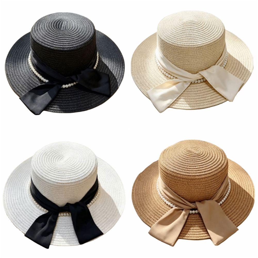 Silk Bow Bucket Hat Multicolor Beach Hat French Sun Visor Hat Summer Outdoor