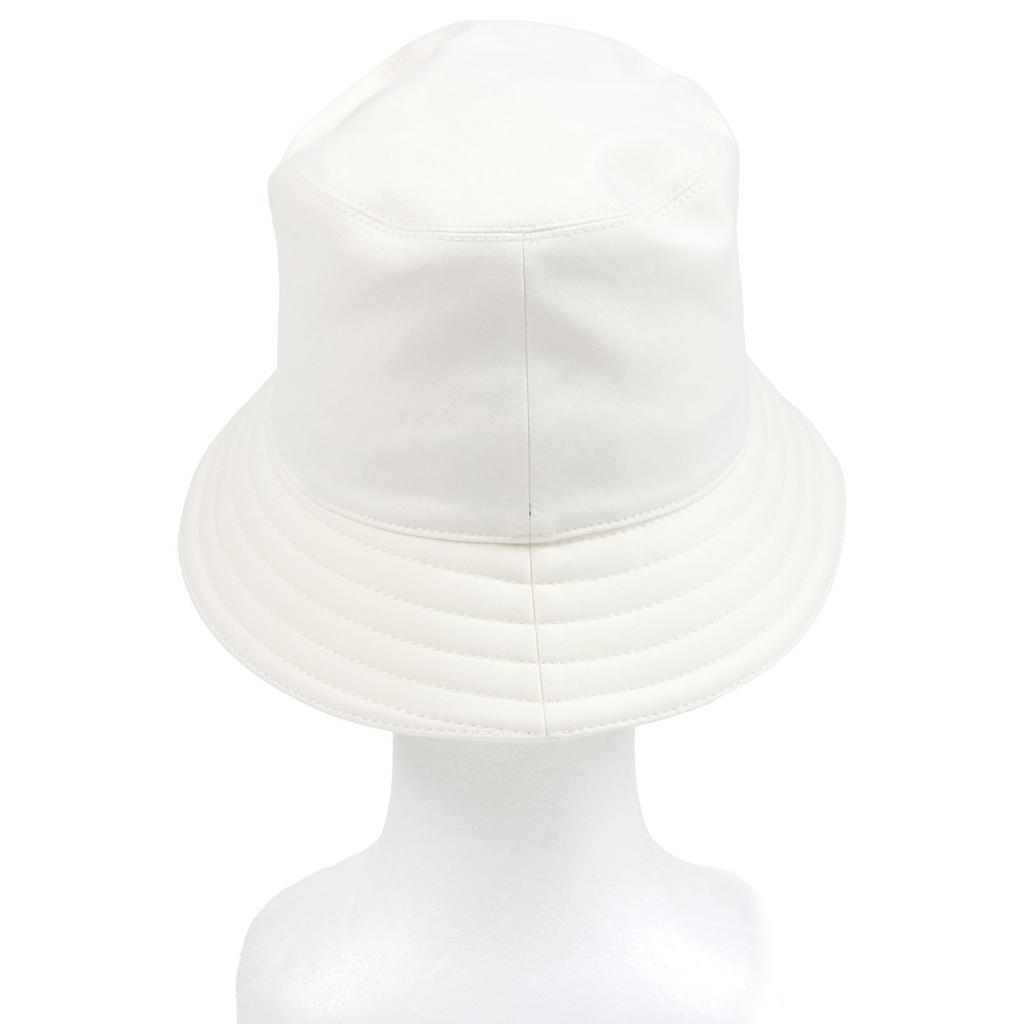 Excellent HERMES hat Harper Emile Hermes bucket white cotton mens 58 Used