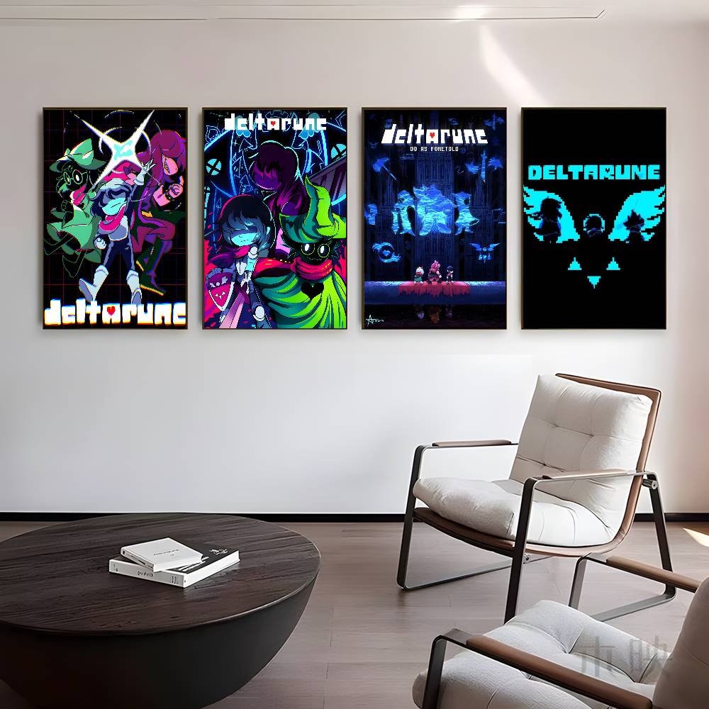 1 шт. Видеоигра D-Deltarune Постер Наклейка Печать Водонепроницаемое Настенное Искусство Для Гостиной Спальни Домашний Декор