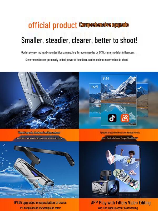 ORDRO EP7 Head-mounted 4K Sport Camera (CN version)