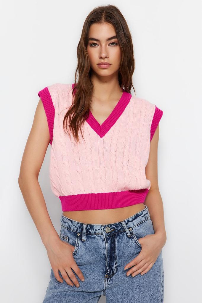 Women's Elegance Style Sweater Stone Crop Hair Knitted Knitwear Sweater