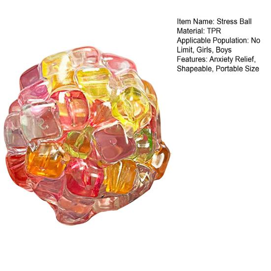 Цветной шарик-антистресс с бусинами, игрушка для снятия тревоги, сенсорная игрушка, для детей, подростков, взрослых, портативный мягкий шарик из ТПР, игрушка-пинч, игрушка-непоседа