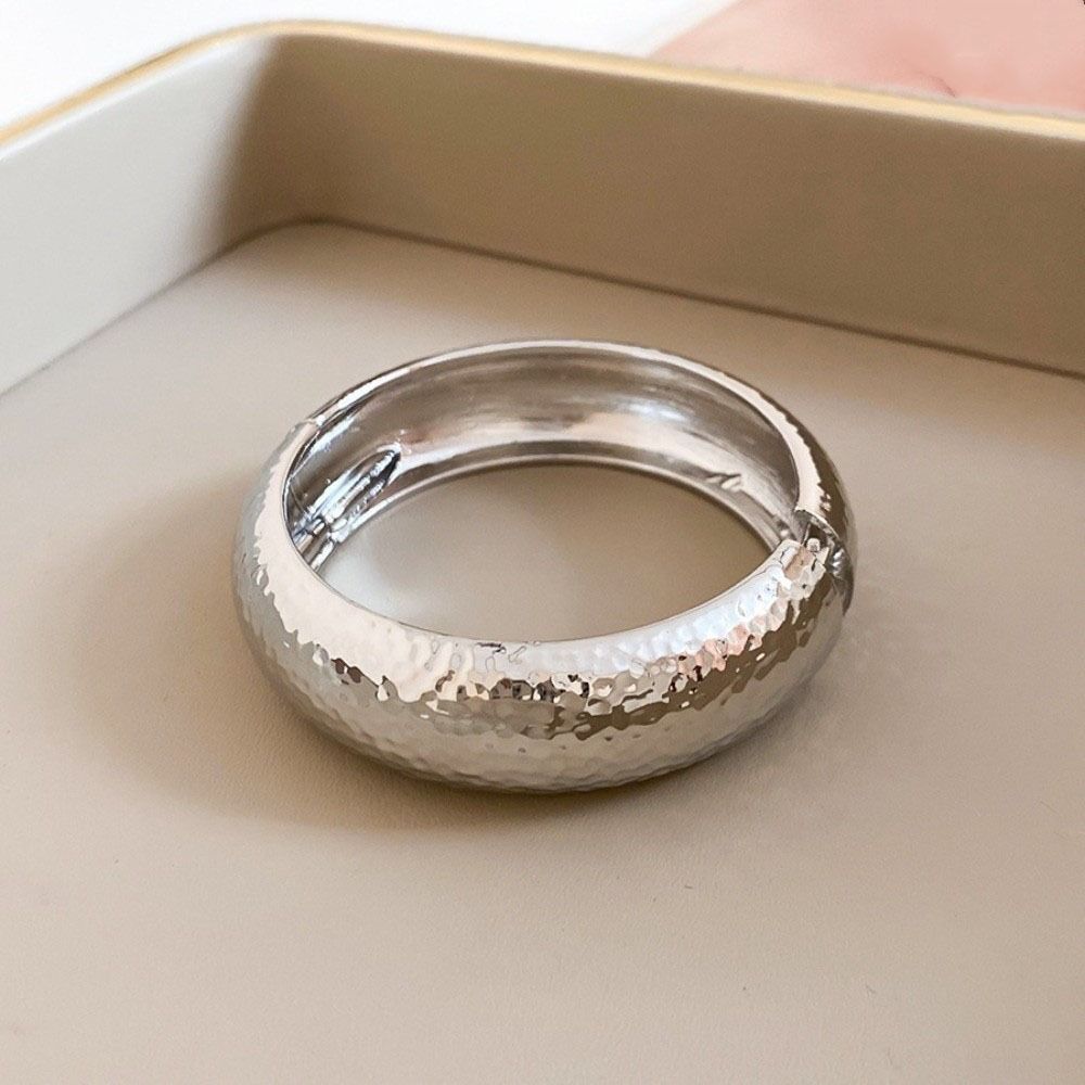 Zinc Zinc Zinc Alloy Metal Bracelet Geometry Wide Side Bangle Retro Open Bangle  Gift