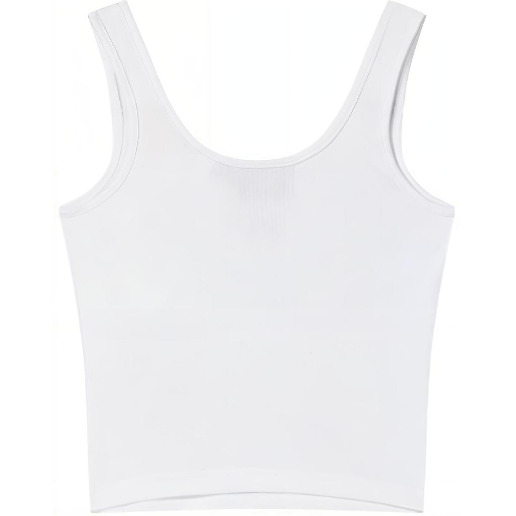 Fila Однотонный облегающий повседневный вязаный топ-майка женский белый F51W429103F-WT