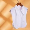 Women Cotton Fake Collar Blouse Vintage Solid Detachable Shirt Collar False Lapel Blouse Women Clothes Accessories
