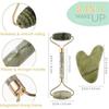 Jade Roller And Set- 100% Natural Jade Face Massager Stones For Face, Eyes, Neck, Body For Anti Aging, Relieve Fine Lines And Wrinkles, Improve Body C