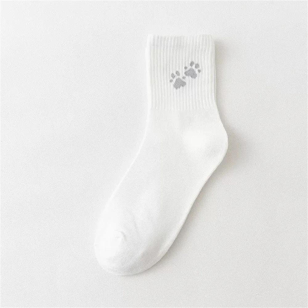 Забавные мультяшные носки с сердечком, астронавтом, радужными полосками, отпечатком медвежьей лапы, спортивные, хипстерские, харадзюку, повседневные, мягкие, из белого хлопка, дропшиппинг