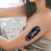 12 шт. Временные татуировки Реалистичные временные татуировки Галактика Туманность Космический корабль Для мужчин Женщин Спина