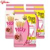 Glico Pocky Family Pack Strawberry Flavour, Biscuit Stick Coated with Strawberry, 154 G X 5 Pcs - Thai Snack