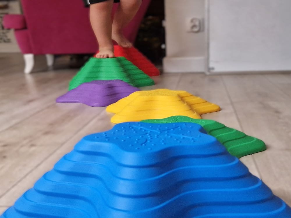 Sensory path river stones Childrens balancing stones  stepping stones  motor skills and coordination Starfish 11 pcs