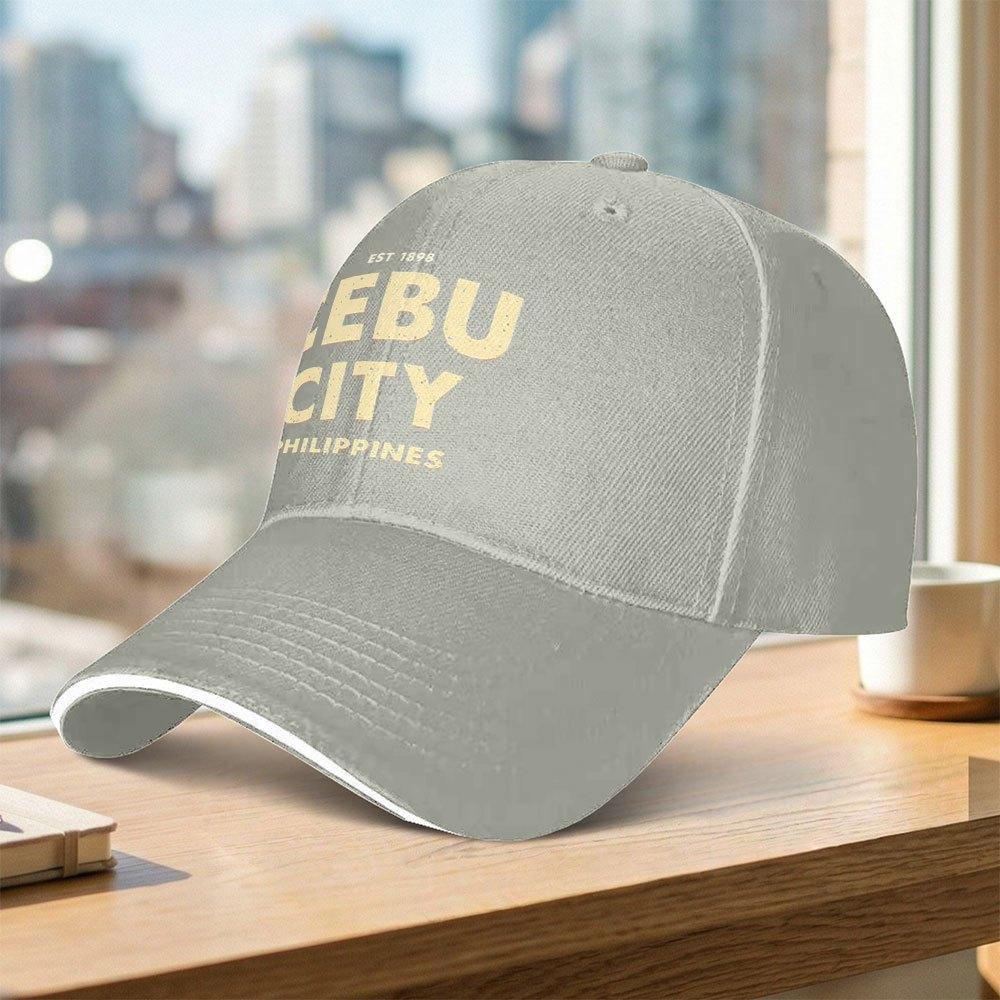 Cebu City Print Sandwich Baseball Cap Unisex Adjustable Duckbill Hat