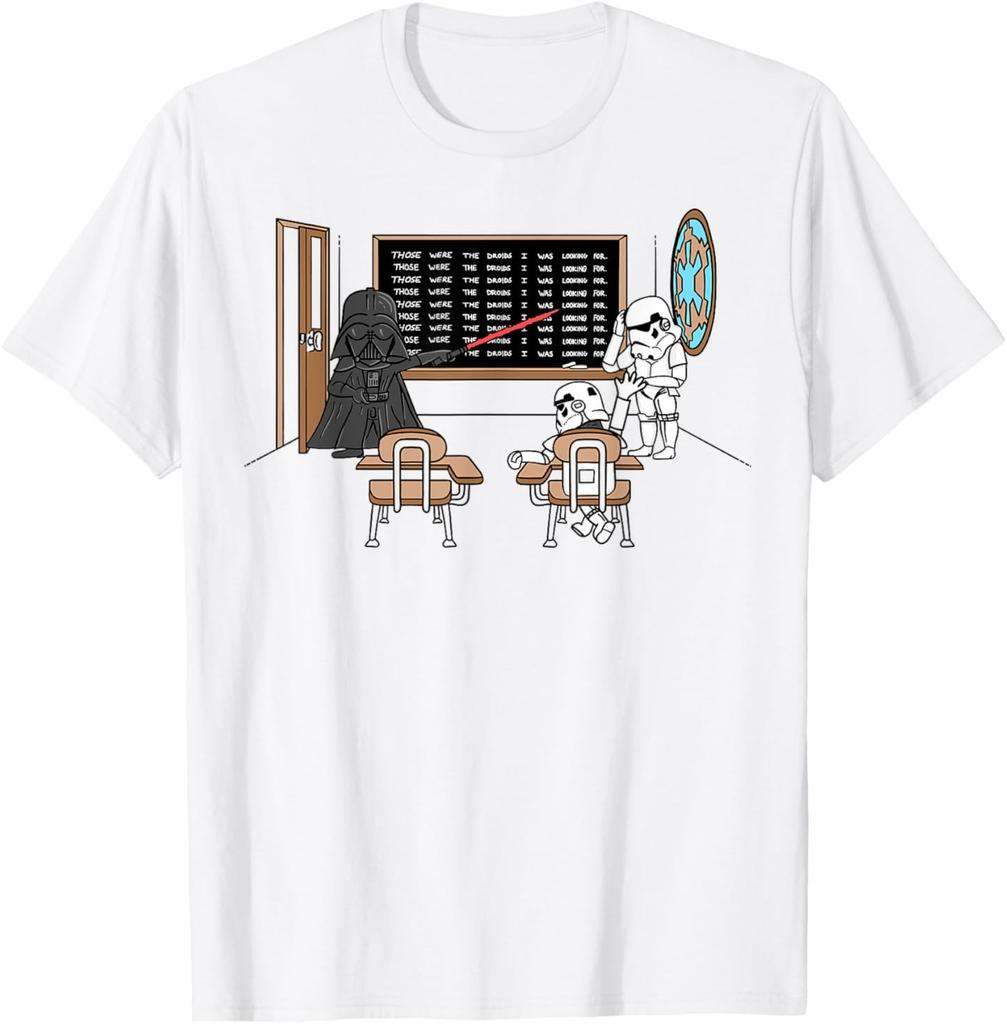 Star Wars Darth Vader Those Were The Droids Classroom Doodle T-Shirt Mens Womens Tees Top