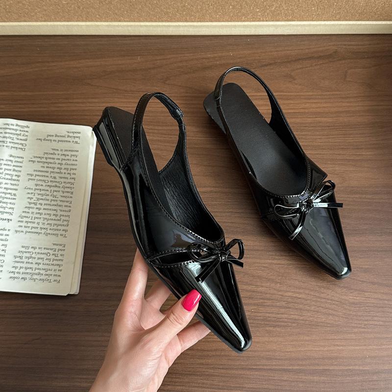 Bow Baotou Sandals Women's 2025 Spring and Summer New Niche Design Versatile Commuter Dating Mary Jane Women's Shoes