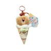 Colorful Ice Animal Cream Plush Keychain Featuring Adorable Fox Rabbit Otter Cat Bear And