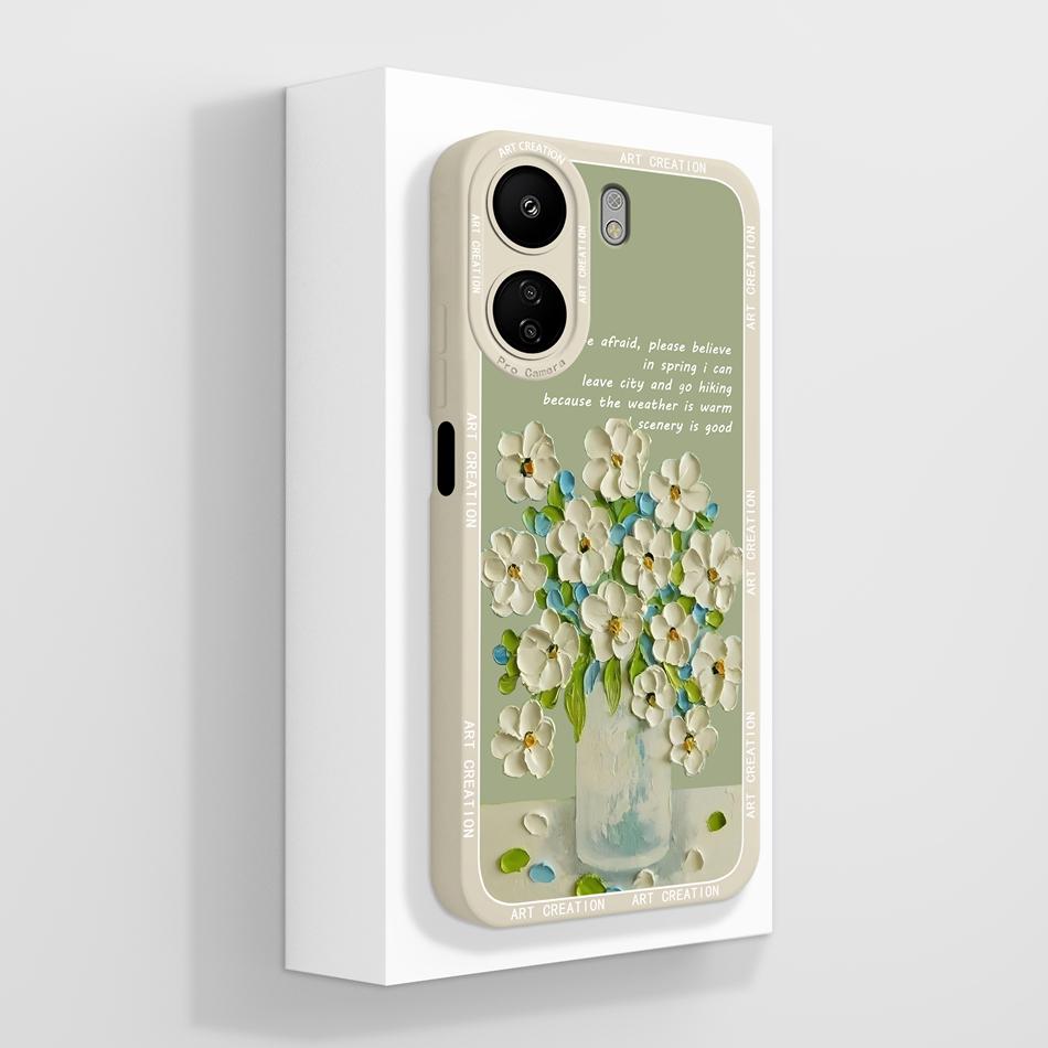 Simple Cover For Poco C65 4G Phone Case Elegant-Butterfly Housing For Xiaomi POCO C 65 Soft Liquid Silicone Fashion Back Covers