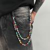 Gothic Colorful Rhinestone Bead Waist Chain Jeans Chain Pants Chain Goth Punk Belt Chain  Female