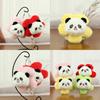 Cute Floral Panda Plush Pendant Ideal For Stylish Bag Charm Or Keyring Accessory