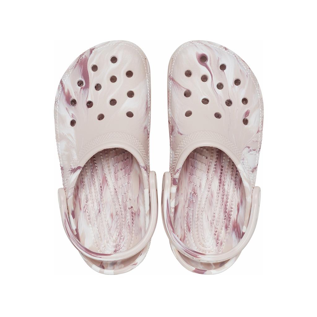 Crocs Классические клоги с мраморным узором 'Бело-розовые' 206867-6WS