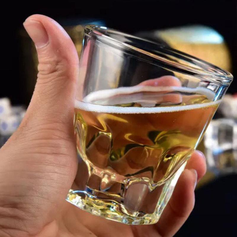145 мл бокал для вина питьевые чашки для виски толстое дно чашки для спиртных напитков винные стаканы пивные кружки текилы стеклянная эстетическая бутылка