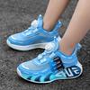 Children's Sports Shoes Summer New Boys Single Mesh Shoes Breathable Comfortable Lightweight Shock Absorbing Rotating Buckle Boys and Girls Run